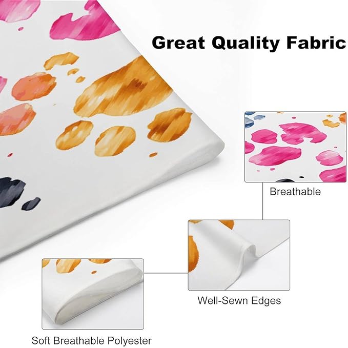 Dog Bandana Spring Pet Scarf Adjustable Triangle Colorful Dog Paws Printing Dog Bib Washable Polyester Puppy Bandana for Small Medium Large Dogs Cat Birthday Party Supplies