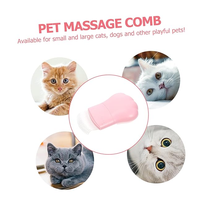 Toyvian Cat Grooming Comb PET Hair Remover Brush for Cats and Dogs Dual-Sided Massage and Dematting Tool for Long and Short Hair