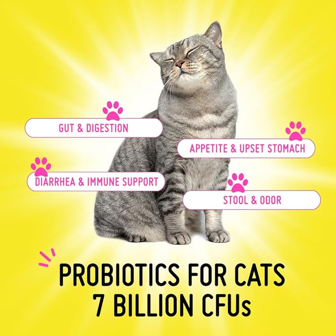 Koby Cat Probiotics | Daily Digestive Support for Sensitive Cats | Helps Loose Stool & Upset Stomach | Certified Organic | Vet Preferred, Clinical Dose | Easy-to-Use Powder