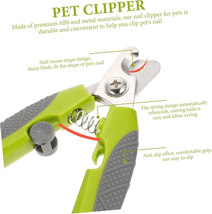 BESPORTBLE Portable Pet Nail Clipper for Dogs and Cats Ergonomic Design Comfortable to Hold Suitable for Home Grooming and High Sharpness Blades for Safe Trimming