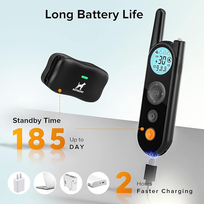 Wireless Dog Fence for 2 Dogs with 14 Levels Distance(25-3500FT), Dog Training Collar with 3 Safe Training Modes for All Breeds, Sizes