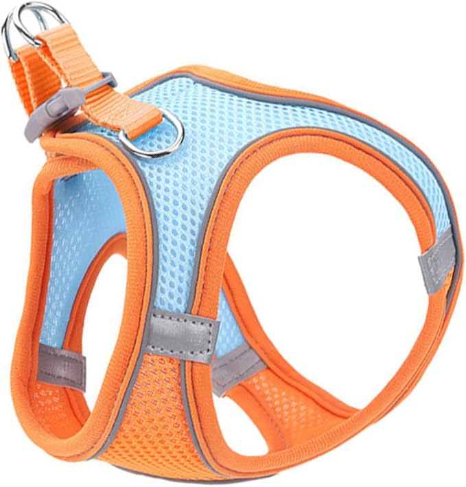 Gadpiparty Pet Vest Leash Harness for Dogs and Cats, Reflective Breathable Mesh Puppy Harness with Chest Strap, Medium Size, No Pull Dog and Cat Walking Vest for Outdoor Pet Supply