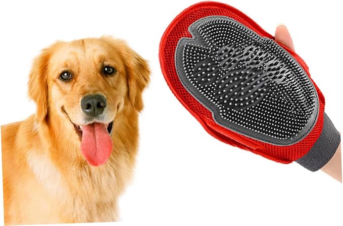 Sosoport Large Dog Grooming Glove Gentle Cleaning and Deshedding Tool PET Hair Brush Glove for Cats and Dogs Waterproof Skin-Friendly Easy to Use