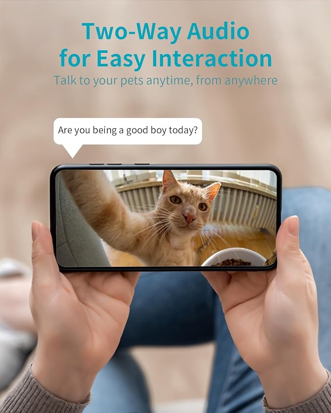 VIMTAG 5G Pet Camera Indoor with Phone APP, 4MP Dog Camera with Speaker, 360° Pan/Tilt Baby Monitor, Security Cameras for Home/Room/Nanny, Dual-Band WiFi, Motion Tracking, 2-Way Audio, Cloud & SD Card