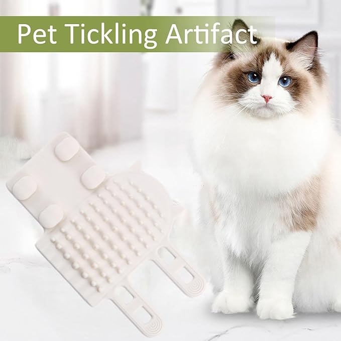 Cat Selff Scratcher - Selff-Grooming Cat Wall Brush, Adjustable Silicone Cat Corner Scratcher, Wall-Mounted Pet Massage Brush | Soft Selff-Cleaning Brush Suitable for Cats, Kittens, and Puppies