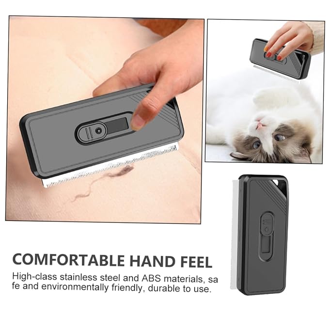 Hemoton Open Comb Pet Hair Removal Tool Detangler for Dog and Cat Shiny Grooming Supplies