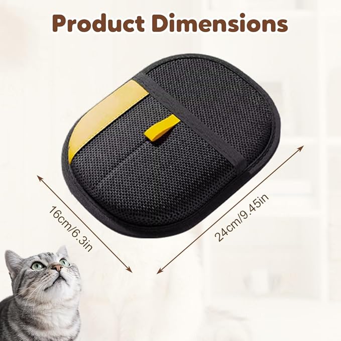 Pet Hair Removal Glove for Cats & Dogs, Electrostatic Gloves Pet Hair Removal, 2025 Upgraded Double Sided Reusable Dogs Cats Hair Grooming Gloves for Couch Furniture Carpet Curtain (2)
