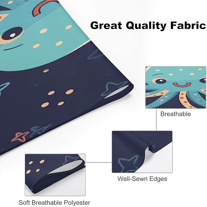 Dog Bandana Spring Pet Scarf Adjustable Triangle Cartoon Octopus Printing Dog Bib Washable Polyester Puppy Bandana for Small Medium Large Dogs Cat Birthday Party Supplies