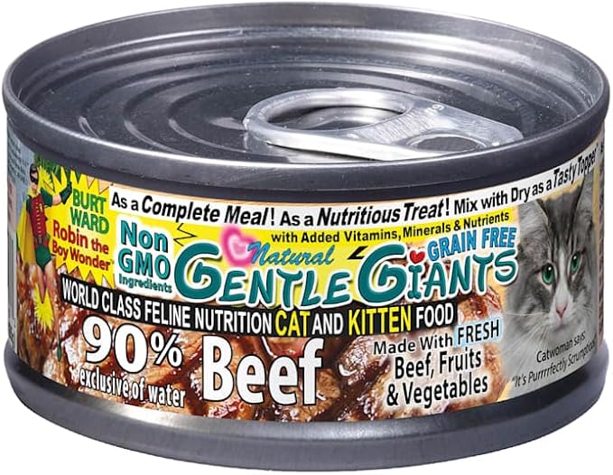 Gentle Giants Beef Wet Cat Food, 3 oz., Case of 24, 24 X 3 OZ
