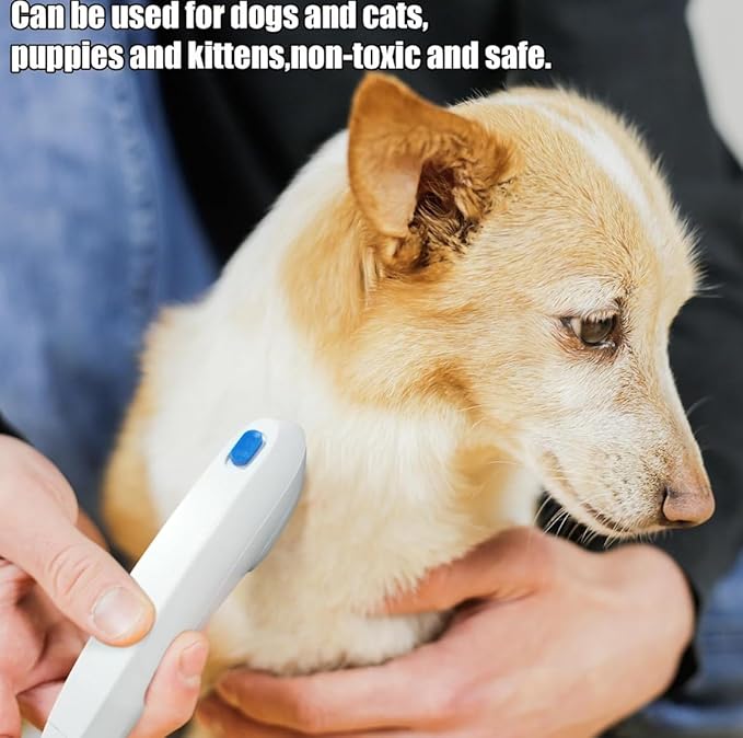 Electric Pet Grooming Comb, Removes Loose Hair, Suitable for Cats, Dogs & Rabbits, white