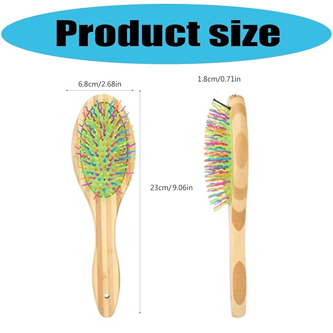 Wood Dog And Cats Comb With Colorful Massage Pin For Easy Detangling And Grooming For Home And Pet Hair Salon Use Cats Grooming Comb