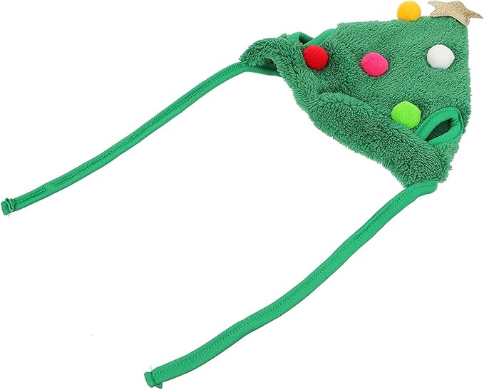 Totority Dog Christmas Hat Xmas Pet Hat with Colorful Pom Poms Small Size for Dogs and Cats Holiday Pet Supplies and Costume Accessories