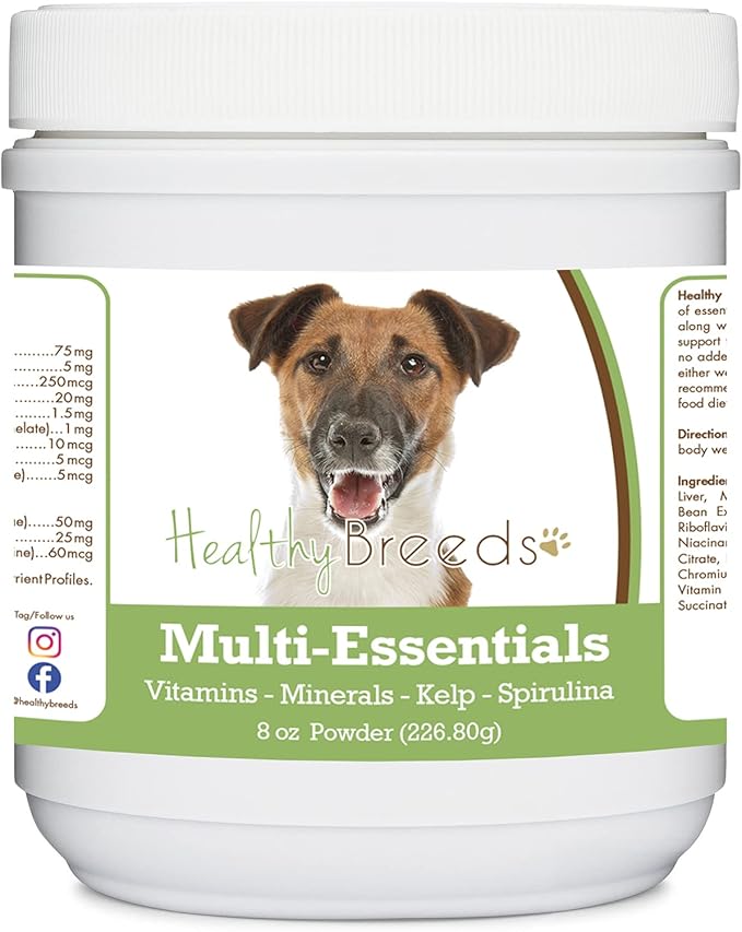 Healthy Breeds Smooth Fox Terrier Multi-Essentials Powder for Dogs - an Ideal Supplement of Vitamins, Minerals & Antioxidants for Your Dog - 8 oz