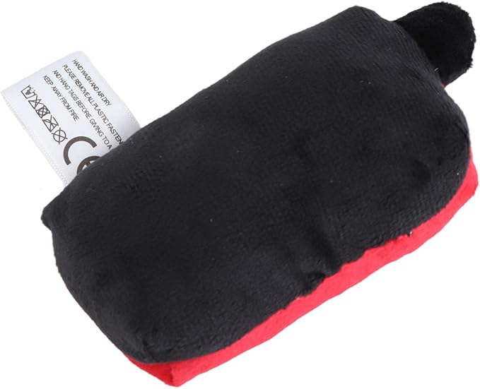 F&Yard Pet Chew Accessory Plush Phone Shape Squeaky Bite Item for Dogs and Cats, Soft Pet Play Supply (Red)