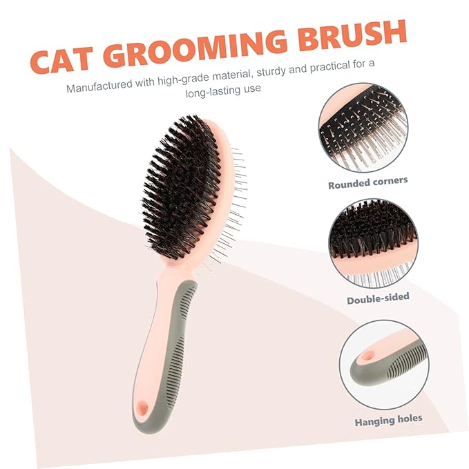 TOYANDONA Sturdy Pet Grooming Brush Ergonomic Cat Comb for Home Use Matted Fur Remover