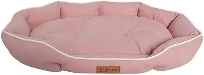 Winter Dog Sofa Big Bed Pets Dogs Accessories Small Breeds Accessory Bedding Pet Supplies Cushions Mat Bad Blanket Cushion (Pink,XL 90x60cm)