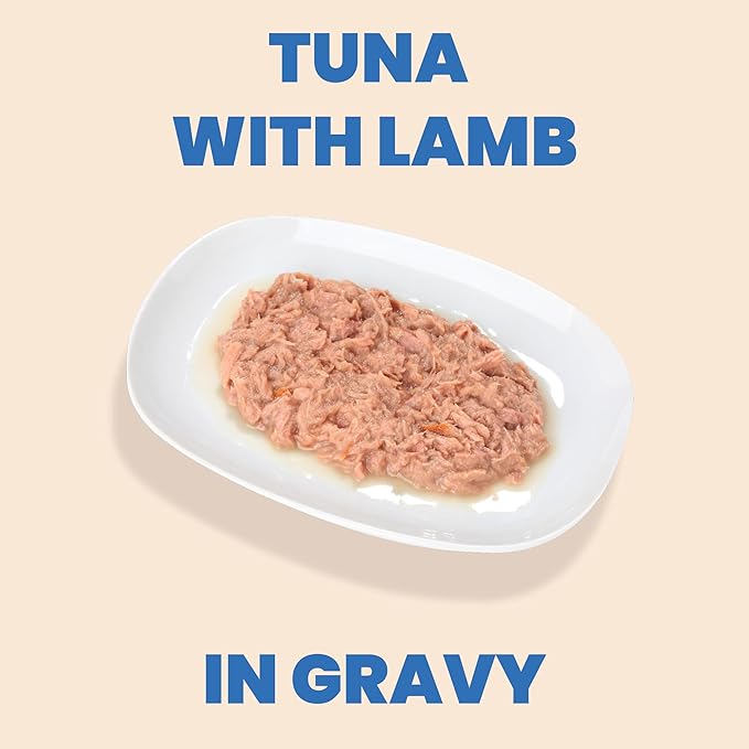almo nature HQS Complete CAT Wet Cat Food Tuna and Lamb in Gravy - Grain-Free Cat Food Canned, 2.47 oz (Pack of 12)