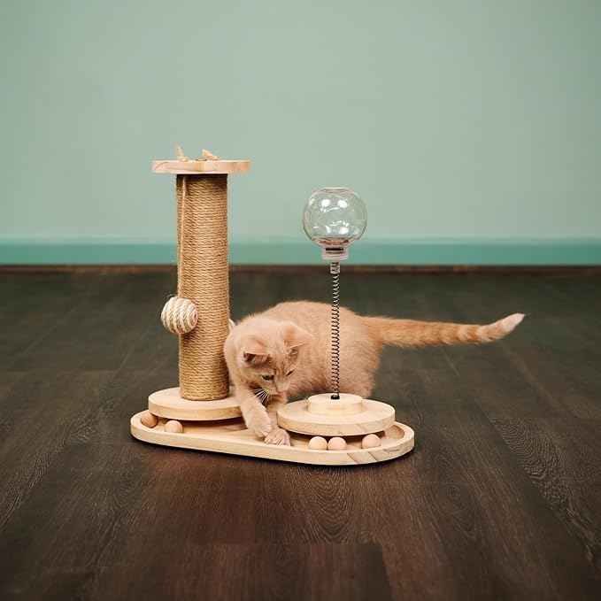 Armarkat Interactive Scratch Post and Activity Center - The Ultimate Cat Playground S1501