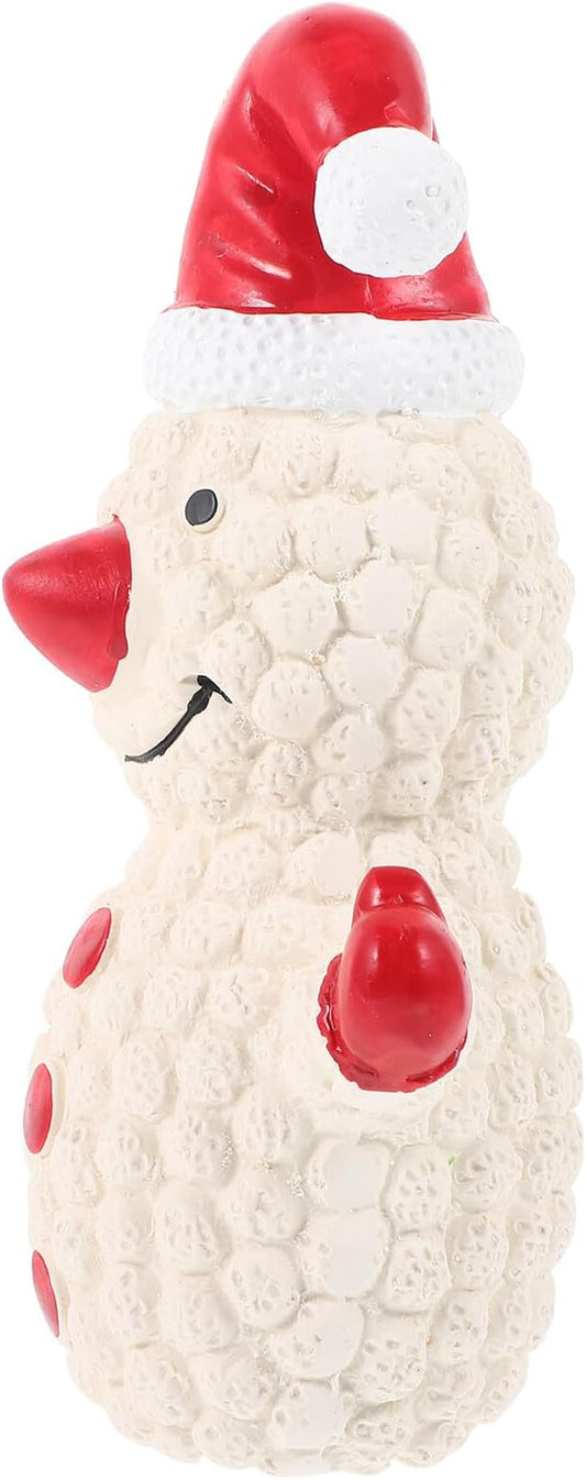 Christmas Dog Chew Squeaky Interactive Latex Snowman Bite Plaything for Holiday Pet Supplies