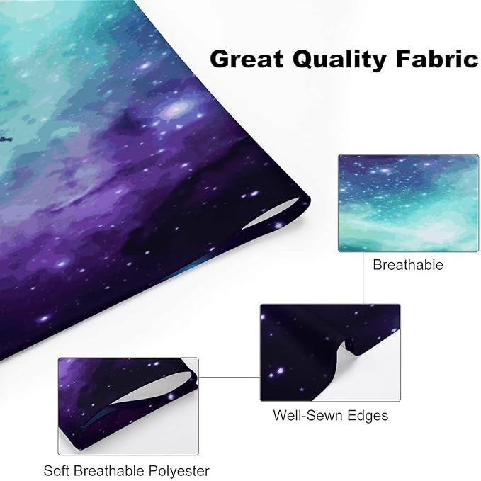 Dog Bandana Spring Pet Scarf Adjustable Triangle Green Blue Purple Galaxy Printing Dog Bib Washable Polyester Puppy Bandana for Small Medium Large Dogs Cat Birthday Party Supplies