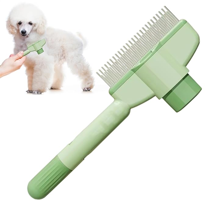 Cat Brush for Shedding,with Release Button Grooming Comb | Long Hair Cat Brush Dematting Comb,for Long Short Puppy Kitten Pet Undercoat Indoor Home Travel Bath Massage