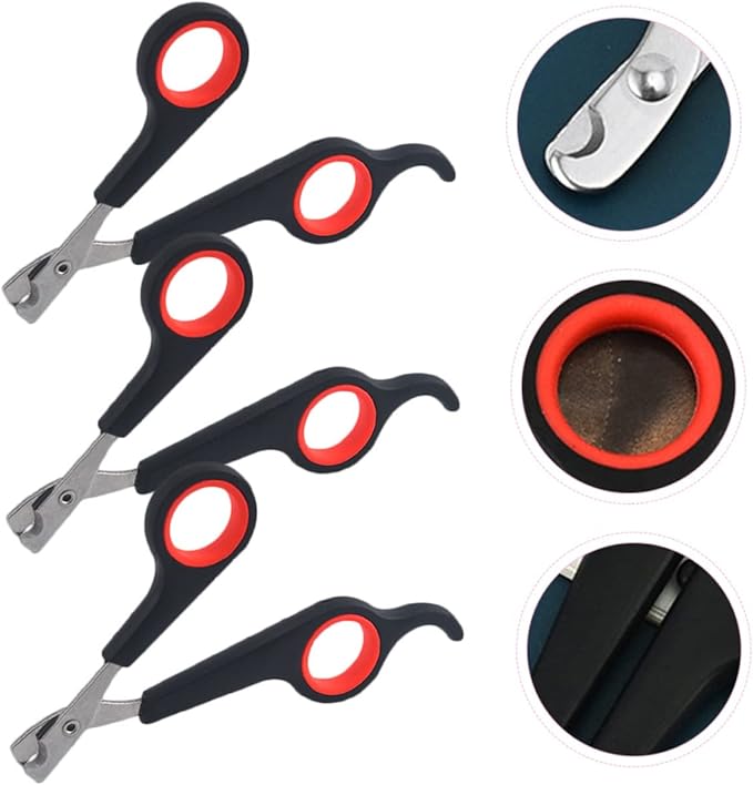 BESPORTBLE 6pcs Ergonomic Pet Nail Clippers Portable Dog and Cat Nail Trimmers Lightweight Design for Easy Use for Safe and Comfortable Grooming