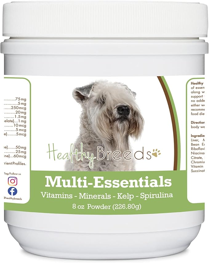 Healthy Breeds Soft Coated Wheaten Terrier Multi-Essentials Powder for Dogs - an Ideal Supplement of Vitamins, Minerals & Antioxidants for Your Dog - 8 oz