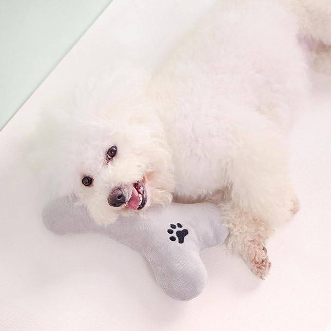 Chew Resistant Pet Supplies, Soft Stuffed Plush Animal Dog Toy, Comfort Pet Sleeping Cushion, Cuddling Bed for Small Medium Large Dogs, Puppy Kitten Accessories for Aggressive Chewers (Cream Colored)