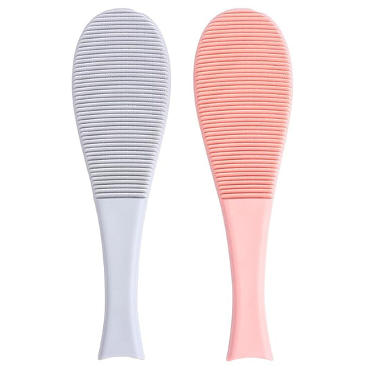 Cabilock 2pcs Cat Grooming Comb and Massage Brush Fish-shaped Soft Silicone Cat Hair Remover Deshedding Tool for Pet Fur Care Suitable for Blue and Pink