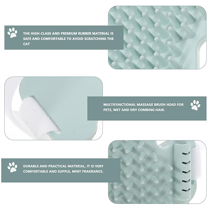 Cat Corner Massage Comb with Rubber Bristles Comfortable Self Grooming Cat Brush for Wall Use Practical Pet Grooming Accessory and Kittens Random Color