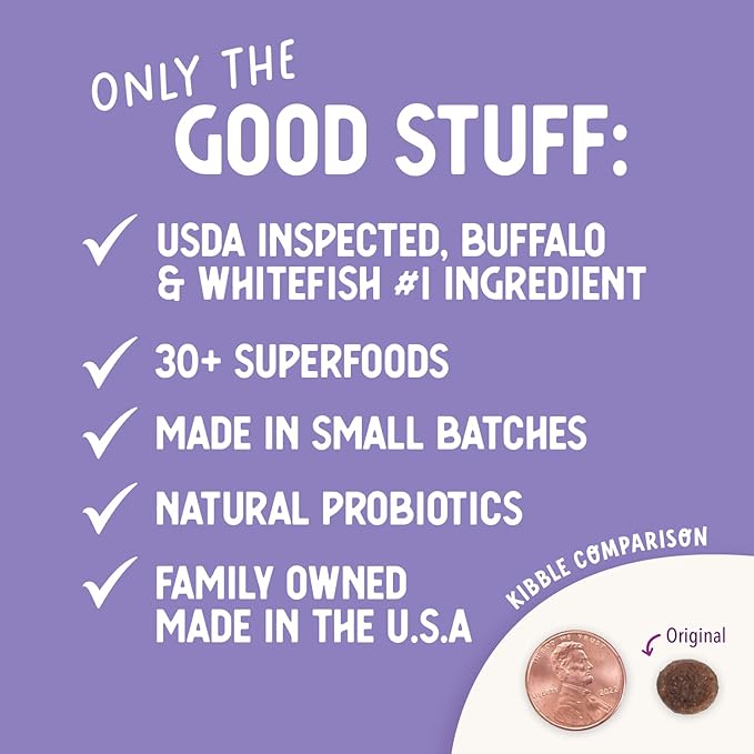 Health Extension Grain Free Buffalo & Whitefish Dry Dog Food - 30+ Superfoods and Probiotics for All Life Stages (10lb)