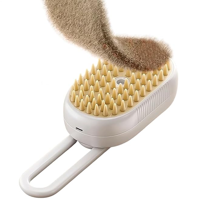 Cat Grooming Brush,Cat Shedding Brush Dog Grooming Supplies - Rechargeable Hair Remover Massage Tools for Cleaning Dematting Undercoat Removal Long Short Small Animals