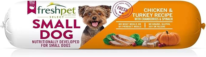 Freshpet Select Roll Small Wet Dog Chicken & Turkey Recipe Refrigerated Wet Dog Food - Made in The USA - 3 Pack (3 / 1lb. Logs)