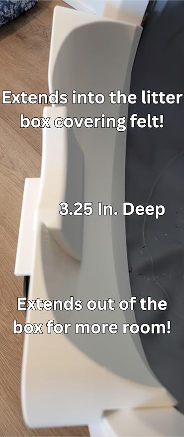 Pee Guard Max Shield Step for Litter-Robot 4 : Anti-Flicking, One-Piece Design (Black Pee Guard w/Leveler)