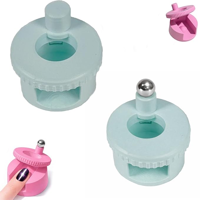 2Pcs Rotating Cat Eye Magnet, 2026 Magnetic Nail Tool, Beginner Friendly 5D Magnet Cateye, Uniform Magnetic Force and Excellent Light Absorption, Can Easily DIY Glossy Cat Eye Effect (2G-Mix)