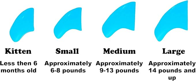Soft Nail Caps 60 Packs for Cats - Blue Glow-in-The-Dark Large