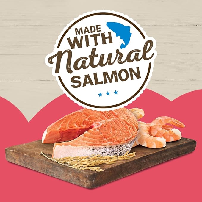 Purina Friskies Natural Wet Cat Food, Ocean Favorites Meaty Bits With Salmon, Shrimp & Brown Rice - (Pack of 24) 5.5 oz. Cans