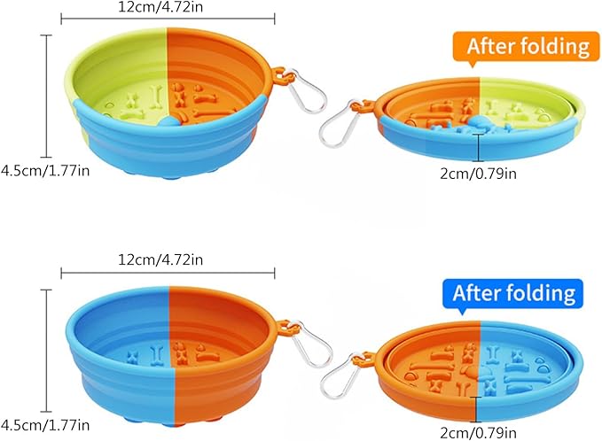 Hangable Pet Bowl Foldable Food Feeder Water Drinking Dog Supplies Travel Feeding Supply Spill Pet