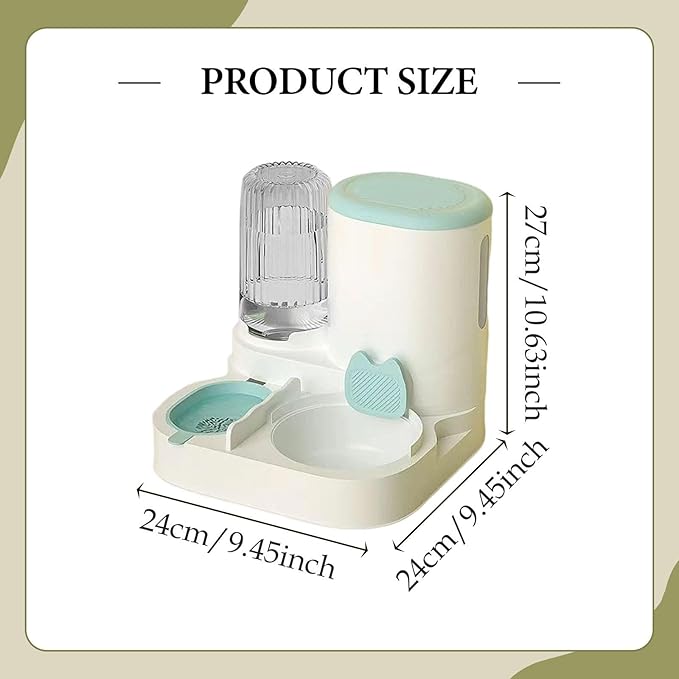 Automatic Dog Feeder and Water Dispenser Dog Bowl Household Portable Automatic Pet Feeder Food Feed for Small Dogs Kitten, Blue