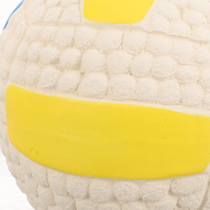 LALAFINA Dog Chew Ball 9.5cm Rubber Squeaky Molar Ball Interactive Play for Small Dogs Puppies Pet Supplies