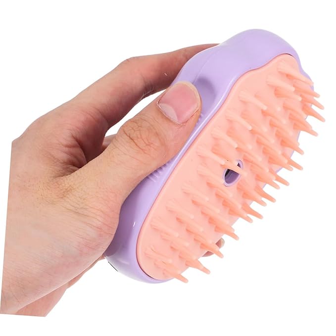 2pcs Steam Cat Grooming Brush Portable Bathing Massage Tool for Dogs and Cats Hair Self-cleaning Design for Pet Owners