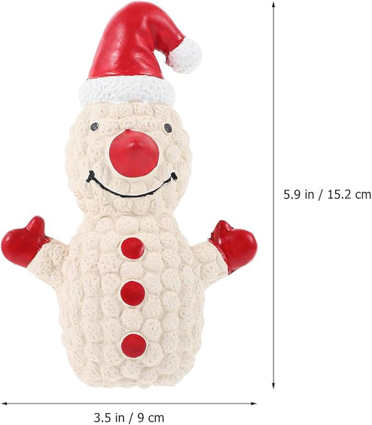 Christmas Dog Chew Squeaky Interactive Latex Snowman Bite Plaything for Holiday Pet Supplies