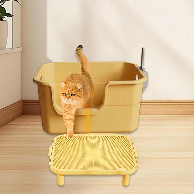 Cat Litter Ramp Trapper Mat Washable Double Layered Non-Slip Step for Indoor Cats Balcony Living Room Foldable- Large