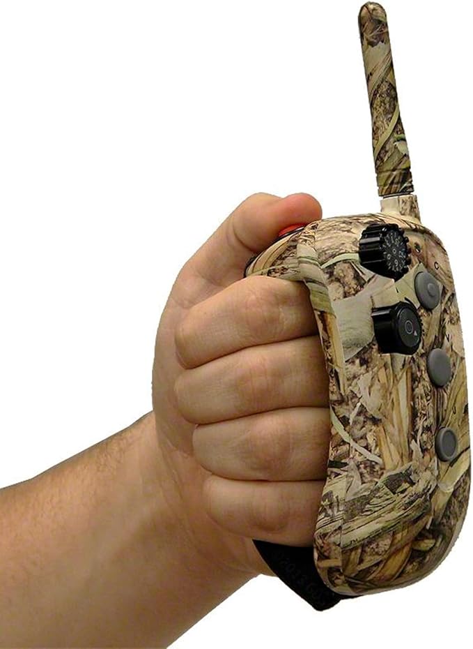 DT SYSTEMS RAPT1400 Camo E-collar Remote Rapid Access Pro Trainer, Compact Waterproof Gentle Touch Stimulation Dog Training System, Transmitter w/ Hand Strap