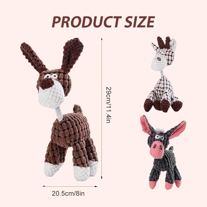 Upgrade Bite Buddy Chew Toy for Dogs, 2025 New Petsboro Bitebuddy Dog Toy Indestructible Stuffed Animals for Dogs, Cute Soft Resistant Squeaky Dog Toys for Heavy Chewers (#A3)