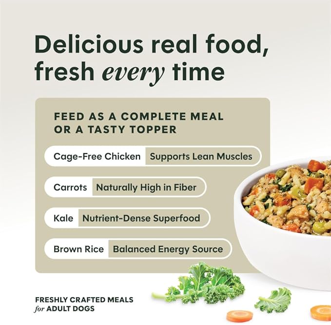 Instinct Freshly Crafted Meals, Dog Wet Food or Topper - Cage-Free Chicken, 11 oz. Carton