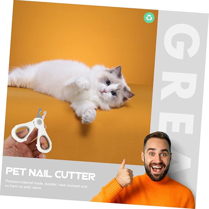 VOSAREA Pet Nail Clipper Safe Handle Cat Claw Cutter for Pets Durable Design Essential Grooming Tool for Dogs and Cats