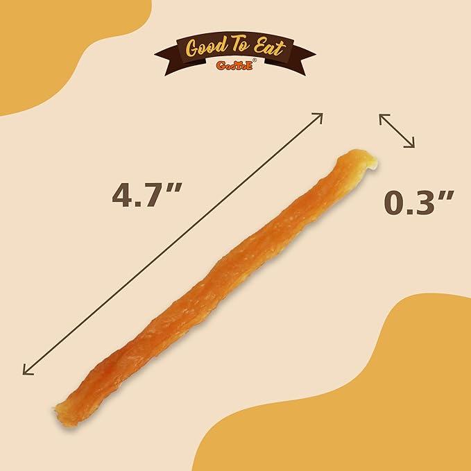 Gootoe Soft Turkey Tendon Stirip 1 lb, Natural Chewy Snack, USA-Sourced Turkey Tendon, Premium Training Chew, Hypoallergenic, Reseal Value Bag, Ideal for Small& Senior Dog, Jumbo Pack
