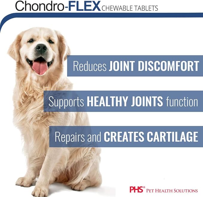 Chondro-Flex - Powerful Joint Care Formula Dogs and Cats - Maximum Nutritional Support - Glucosamine, Chondroitin, MSM, Ester-C, and Minerals - 180 Chewable Tablets