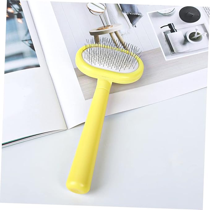 VANZACK Cat Hair Cleaning Comb Comfortable Grip Plastic Grooming Brush for Cats Massage Effect Comb for Pet Hair Removal Promotes for Cat Grooming and Bonding